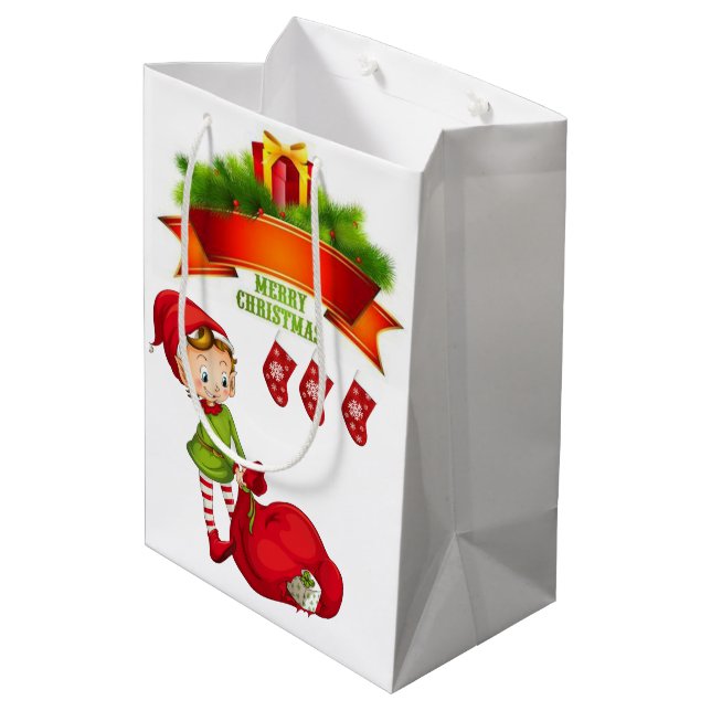 Sacs cadeaux de Noël Elf (Dos Angle)
