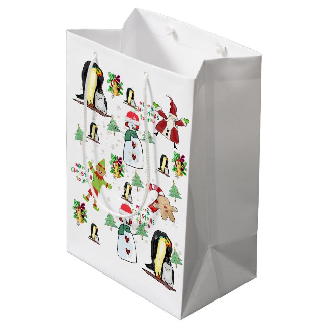 Sacs cadeaux de Noël Penguin (Dos Angle)