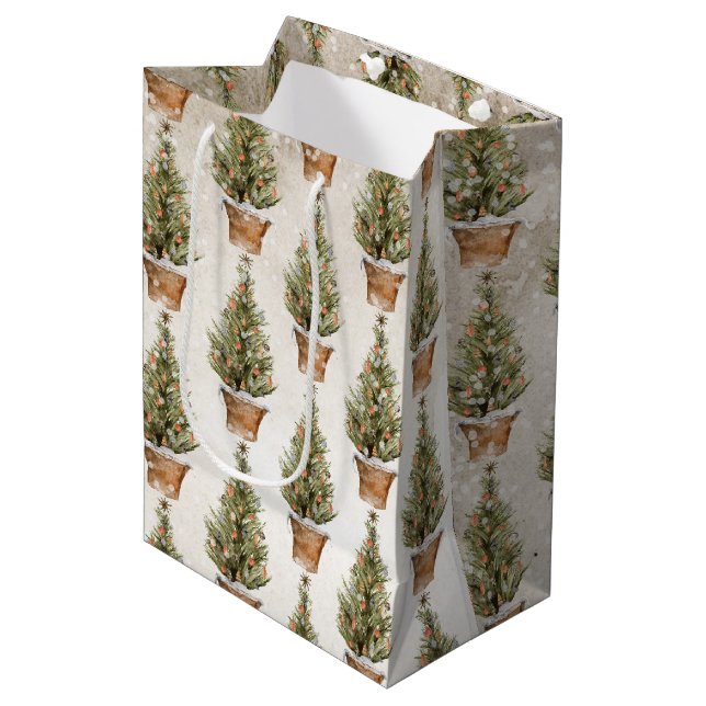 Sacs cadeaux de Noël rustiques (Devant Angle)