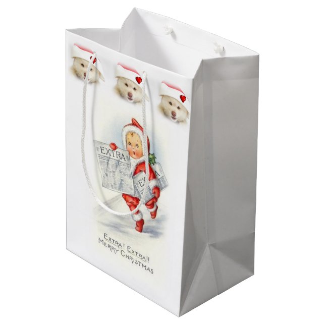 Sacs cadeaux de Noël Vintage (Dos Angle)