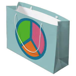 Sacs cadeaux des signes de paix colorés