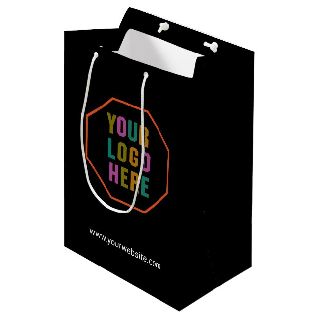 Sacs cadeaux en papier avec logo personnalisé de l (Devant Angle)