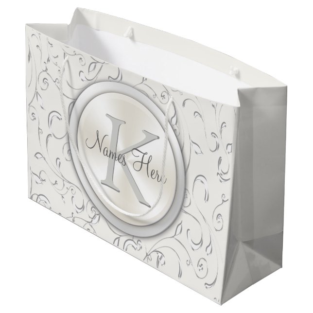 Sacs cadeaux Monogram pour Mariage ou toute occasi (Dos Angle)