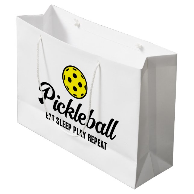 Sacs cadeaux Pickleball - Mangez le sommeil Jouer  (Devant Angle)