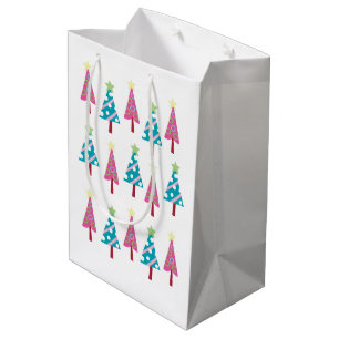Sacs cadeaux Pink Blue Arbres de Noël
