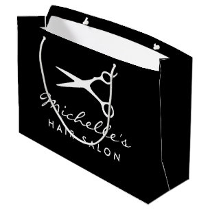 Sacs cadeaux salon de coiffure personnalisés pour 