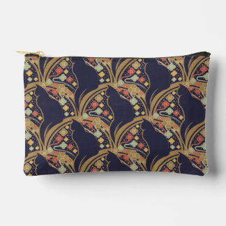 Sacs cosmétiques à motif floral de chat Art Déco