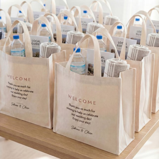 Sacs de bienvenue de mariage minimalistes personna (Créateur téléchargé)