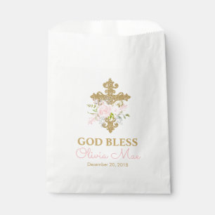 Sacs de faveur de baptême de roseraie