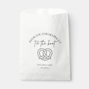 Sacs de faveur de bretzel de mariage de Nouer le N