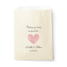 Sacs de faveur de mariage en forme de cœur vintage