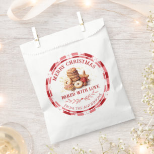 Sacs de faveurs de biscuits de Noël cuits avec amo