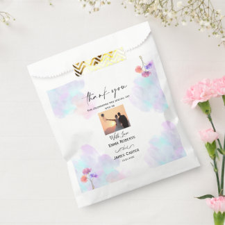 Sacs de Faveurs de Mariage Élégants Rose et Bleu