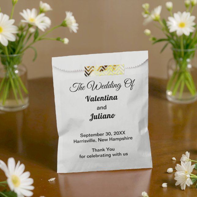 Sacs de Faveurs de Mariage Noir et Blanc (Créateur téléchargé)