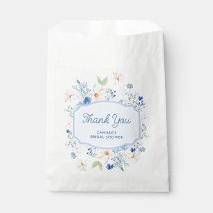 Sacs de Faveurs en Papier Mariage Floral Bleu