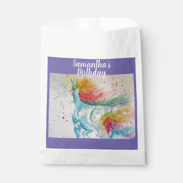 Sacs de fête pour animaux de compagnie licorne arc (Devant)