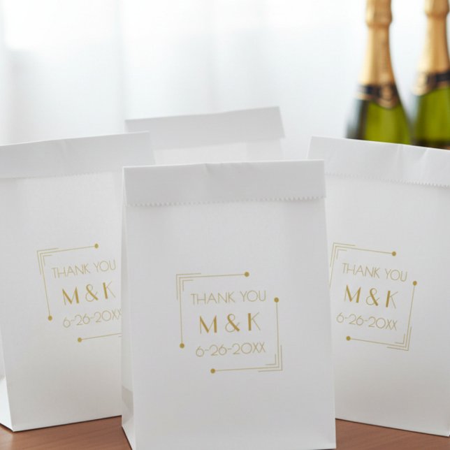 Sacs de mariage Merci Gatsby 1920 (Not just for weddings! Perfect for a glamorous Gatsby bridal shower or bachelorette party. )
