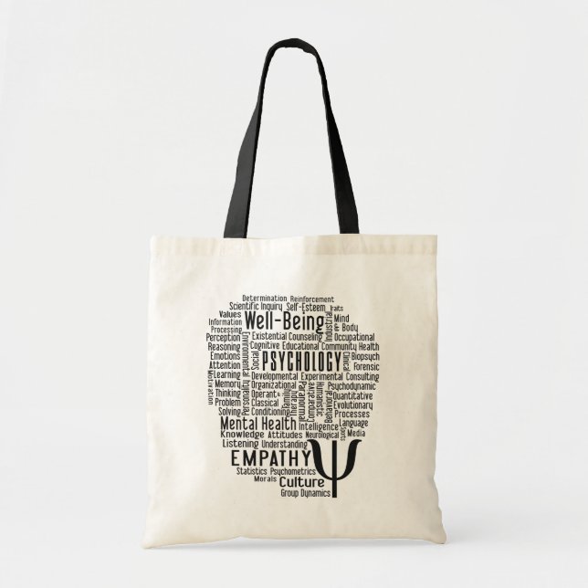 Sacs de nuage de mot de PSYCHOLOGIE (Devant)