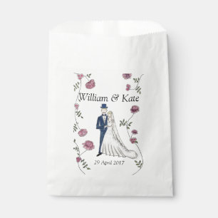 Sacs en papier favoris pour mariage personnalisé