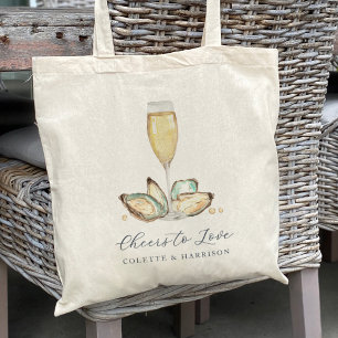 Sacs en toile « Acheter l'amour » thème huître et 