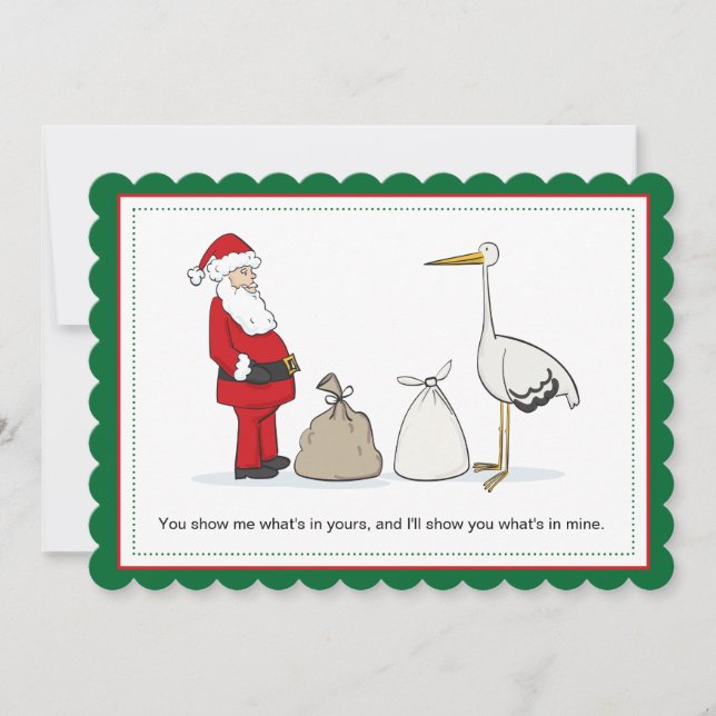 Sacs Faire-part de Noël de grossesse (Devant)