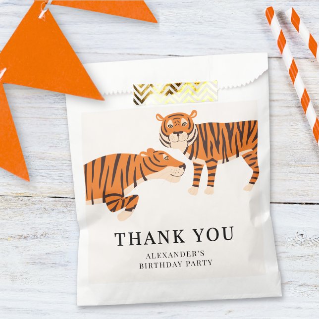Sacs Faveur Enfants Tiger Safari mignonnes (Créateur téléchargé)