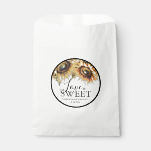 Sacs favoris de mariage Aquarelle Tournesols
