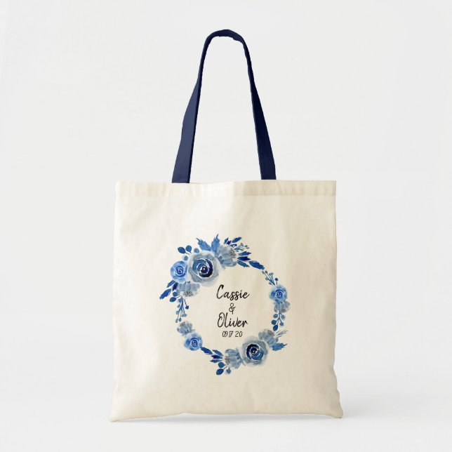 Sacs fourre-tout à faveur de noce de nom et de (Devant)
