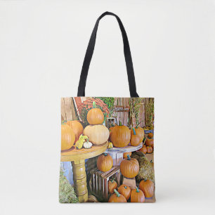 Sacs fourre-tout automnaux citrouilles d'Halloween