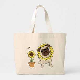Sacs fourre-tout de Carlins de tournesol adorables