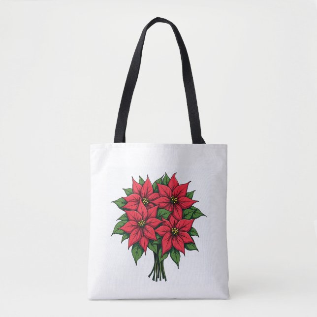 Sacs fourre-tout de fleurs de Poinsettia (Devant)