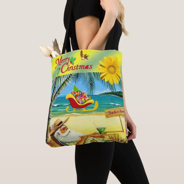 Sacs fourre-tout de Noël pour femmes, Beach Père N (De près)
