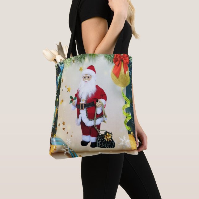 Sacs fourre-tout de Noël pour femmes, Père Noël (De près)