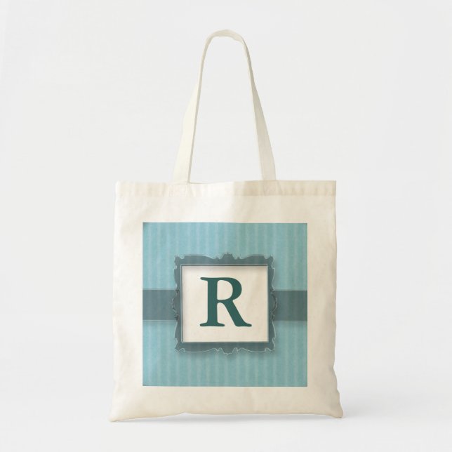 Sacs fourre-tout décorés d'un monogramme à toile : (Devant)