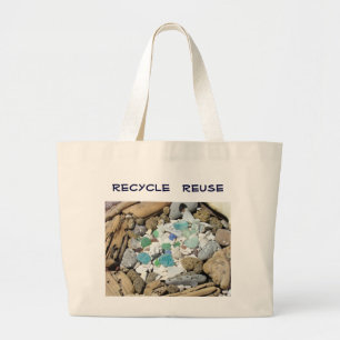 Sacs fourre-tout en toile Recyclez Réutilisez Verr