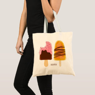 Sacs fourre-tout monogrammes personnalisés de crèm