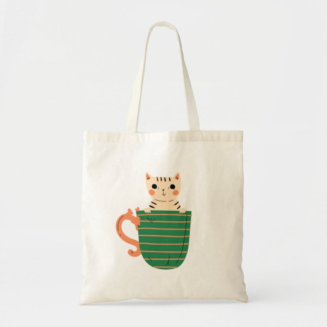 Sacs fourre-tout Motifs Cat Et Cup (Devant)