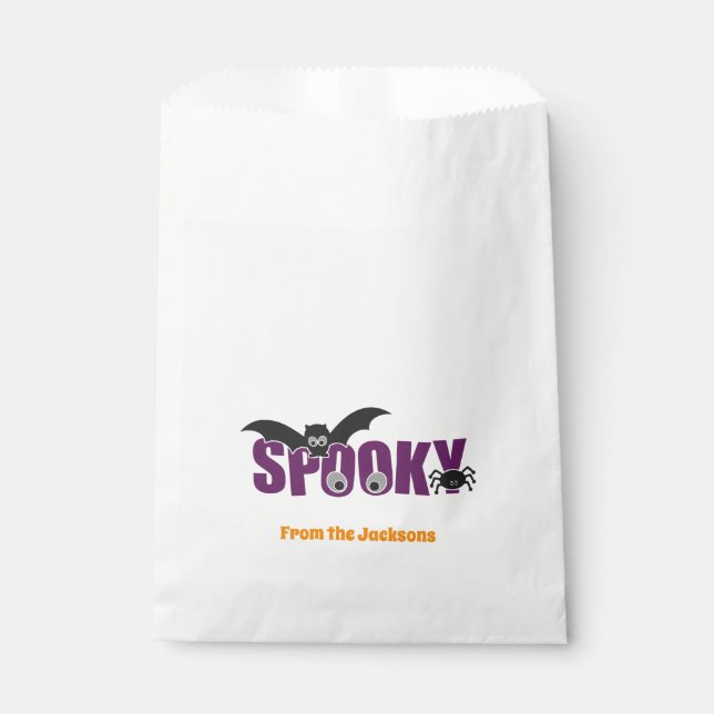 Sacs Goodie d'Halloween éffrayants avec chauves-so (Devant)
