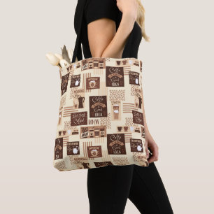Sacs monogrammes personnalisés Motif café