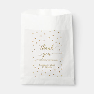 Sacs Pois mariage Gold Favor