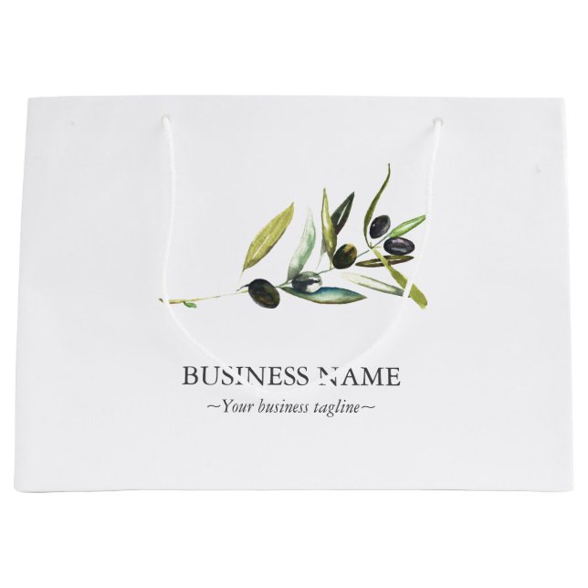 Sacs pour petites entreprises Aquarelle Olive Bran (Devant)