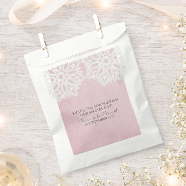 Sacs préférés en dentelle rose (Coupé)