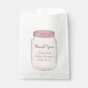 Sacs roses de faveur de baby shower de pot de