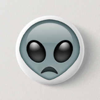 Sad Alien Emoji 2 Inch Round Button