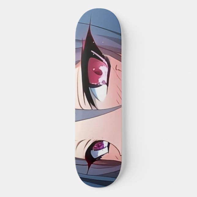 Sad Anime Eyes Skateboard Deck (Front)