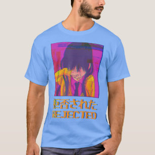 Sad Anime Girl Emo Japanese Vaporwave Aesthetic Re T-Shirt