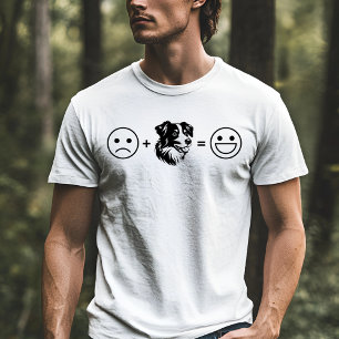 Sad + Australian Shepherd = Happy T-Shirt