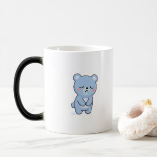 Sad Bear Minimal Kawaii Style Magic Mug