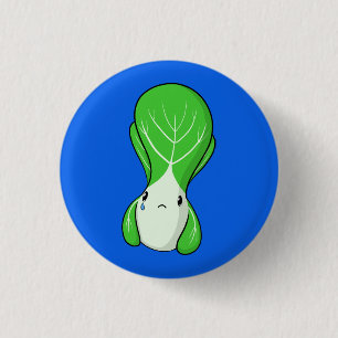 Sad Bok Choy 1 Inch Round Button