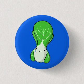 Sad Bok Choy 1 Inch Round Button